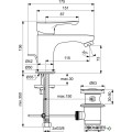 Смесител за умивалник с метален изпразнител Alpha Ideal Standart BC647AA