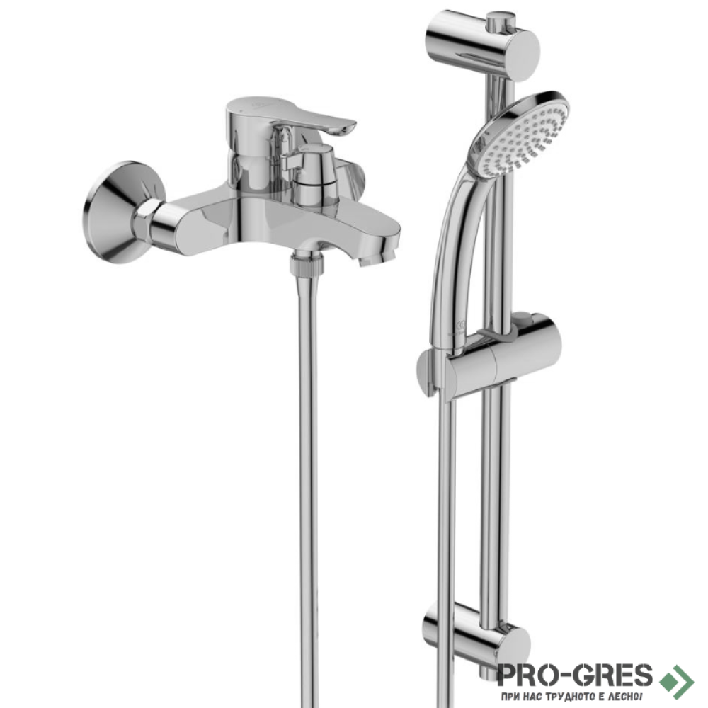 Смесител стенен за вана/душ с аксесоари Alpha Ideal Standart BC656AA