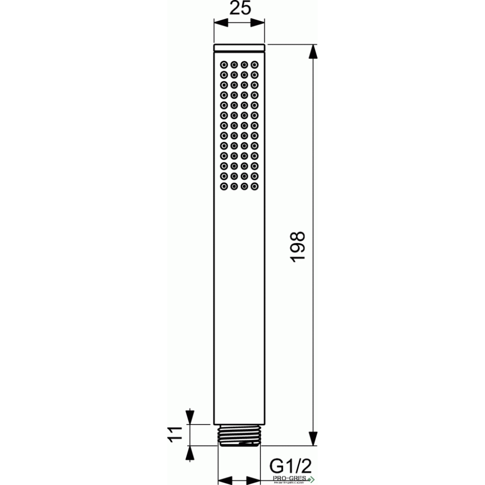 Ръчен душ метален Idealrain Stick, Ideal Standart, BC774XG