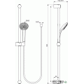 Комплект тръбно окачване с аксесоари Ideal Standart Idealrain BC797AA