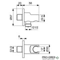 Стенно коляно с окачалка за душ, Idealrain, Ideal Standart, BC807XG
