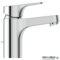 Смесител за умивалник H80 с метален изпразнител, 3,8 l/min Cerabase, Ideal Standart, BC833AA