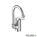 Смесител за умивалник с висок тръбен чучур с Click изпразнител, 5 l/min Cerabase, Ideal Standart, BC835AA