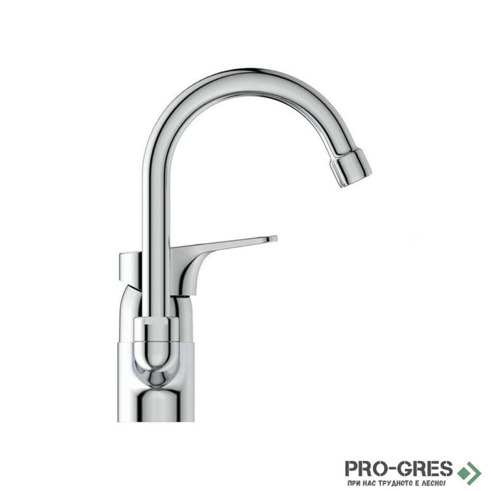 Смесител за умивалник с висок тръбен чучур с Click изпразнител, 5 l/min Cerabase, Ideal Standart, BC835AA