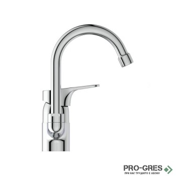 Смесител за умивалник с висок тръбен чучур с Click изпразнител, 5 l/min Cerabase, Ideal Standart, BC835AA