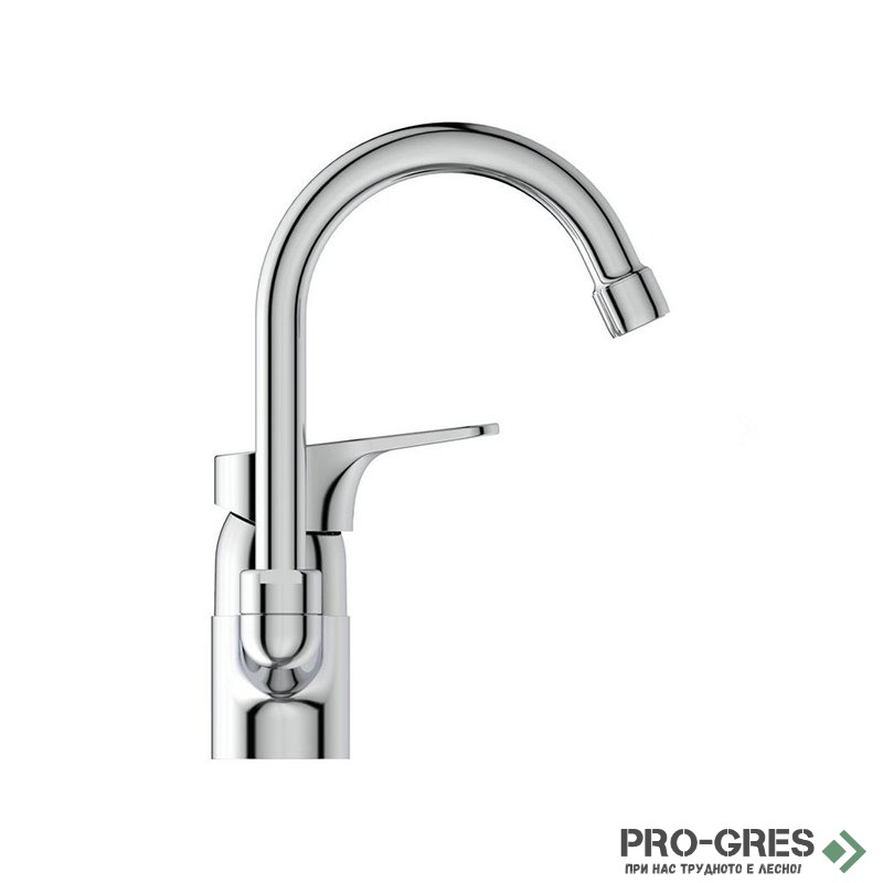 Смесител за умивалник с висок тръбен чучур с Click изпразнител, 5 l/min Cerabase, Ideal Standart, BC835AA