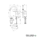 Смесител за умивалник с висок тръбен чучур с Click изпразнител, 5 l/min Cerabase, Ideal Standart, BC835AA