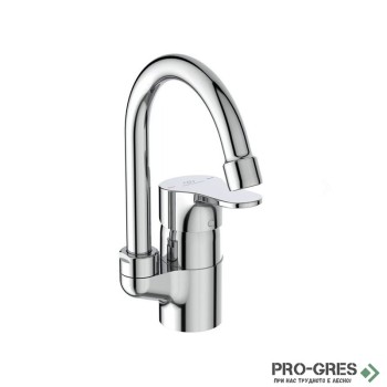 Смесител за умивалник с висок тръбен чучур с Click изпразнител, 5 l/min Cerabase, Ideal Standart, BC835AA