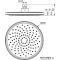 Душ глава кръгла 200 mm, Idealrain, Ideal Standart, BD140XG