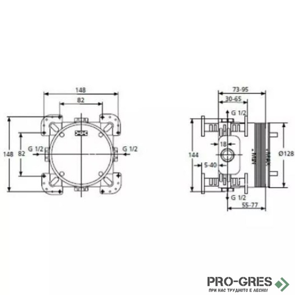 Комплект за вграждане със смесител Ideal Standart Ceraline BD193XG