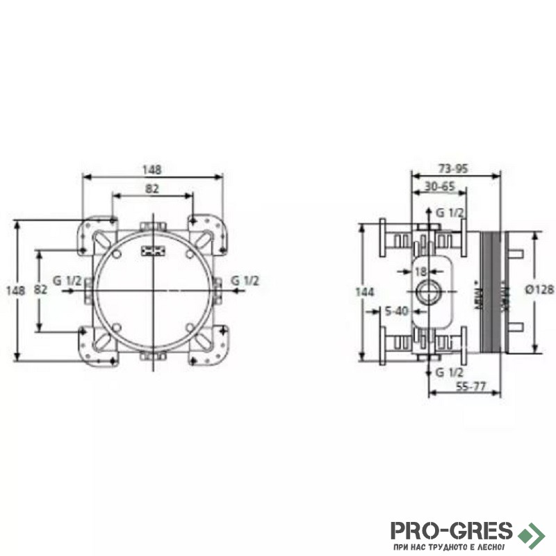 Комплект за вграждане със смесител Ideal Standart Ceraline BD193XG