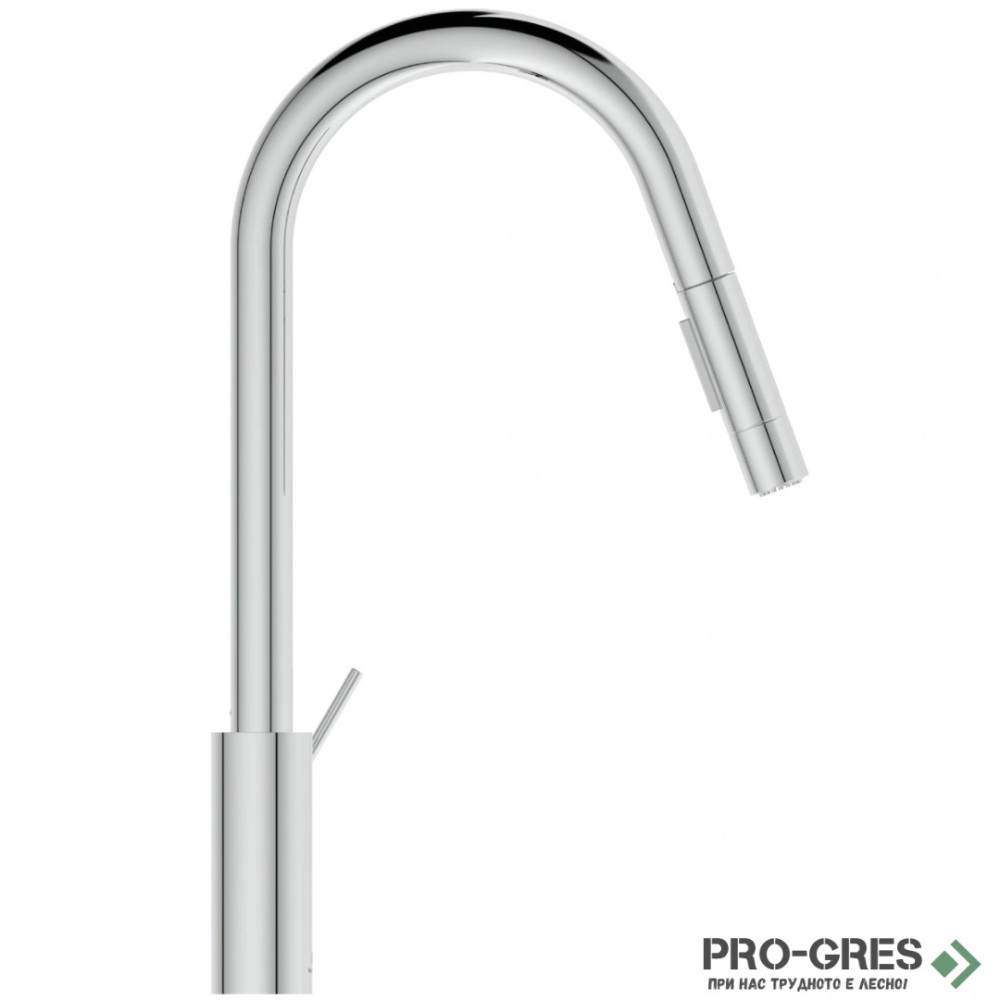 Смесител за кухня с висок, тръбен, изтеглящ чучур,хром Ideal Standard BD416AA
