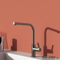 Смесител за кухня с висок подвижен L чучур 360,магнитно сиво IDEAL STANDARD GUSTO BD418A5