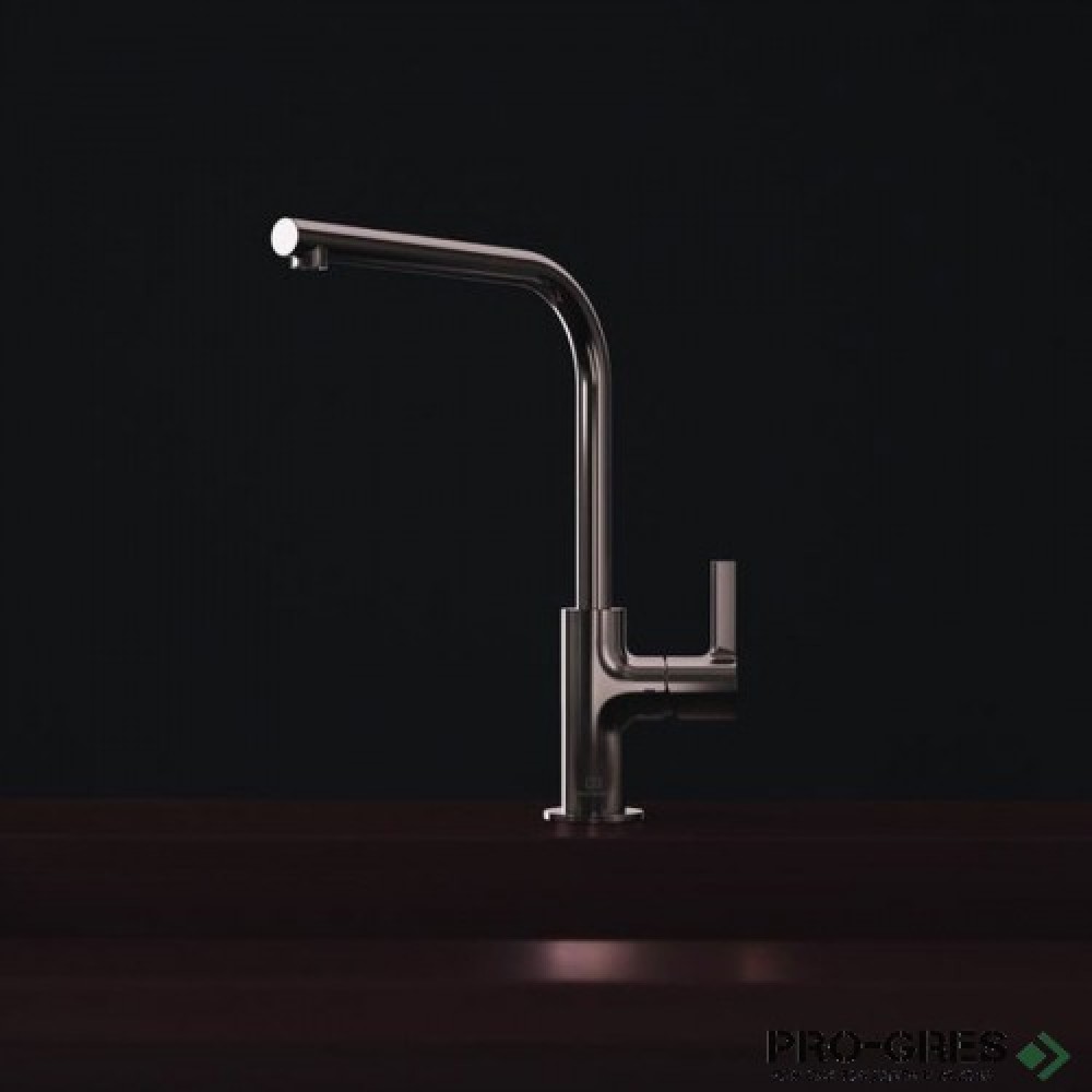 Смесител за кухня с висок подвижен L чучур 360, матирано сребро IDEAL STANDARD GUSTO BD418GN
