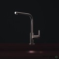 Смесител за кухня с висок подвижен L чучур 360, матирано сребро IDEAL STANDARD GUSTO BD418GN