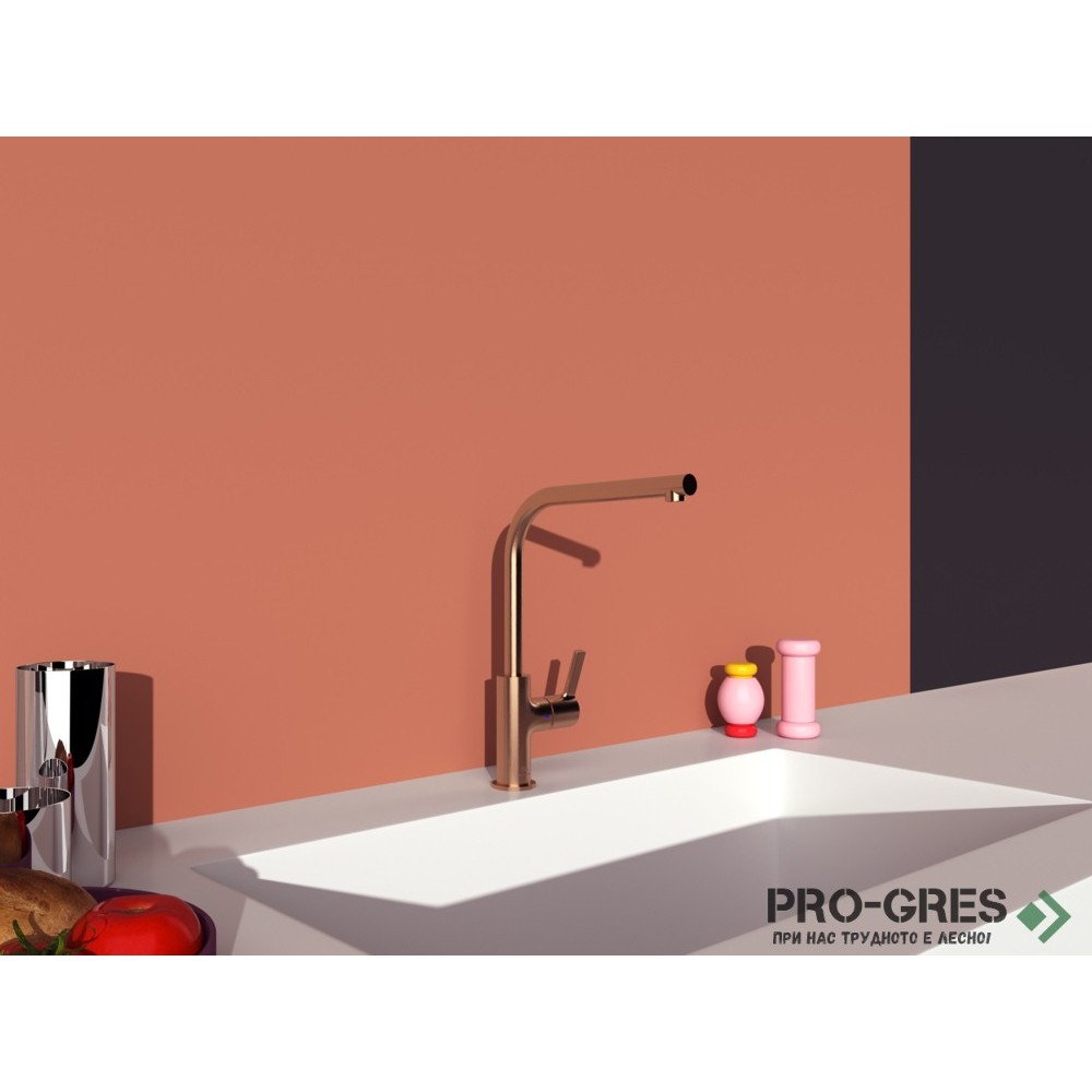 Смесител за кухня с висок подвижен L чучур 360, розов залез IDEAL STANDARD GUSTO BD418J4