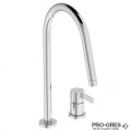 Смесител за кухня с висок тръбен чучур,дву дупков,хром Gusto Ideal Standard BD422AA