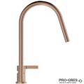 Смесител за кухня с висок тръбен чучур,дву дупков,матирана мед Gusto Ideal Standard BD422J4