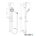 Комплект тръбно окачване с аксесоари Ideal Standart Idealrain BD496AA
