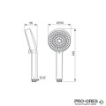 Двуфункционален ръчен душ Ø100 mm, Idealrain Alu+, Ideal Standart, BD580XG