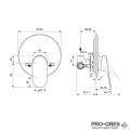 Смесител за вграждане за душ комплект с тяло хром Ideal Standard Ceralife O BE022AA