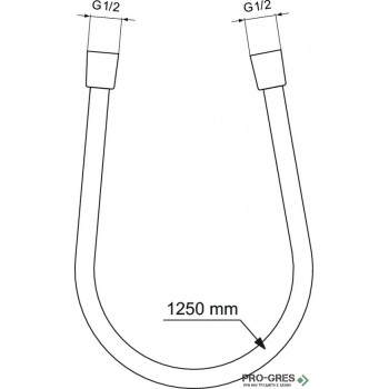 Шлаух за ръчен душ,силиконов 1250 mm Ideal Standart Idealflex BE125AA