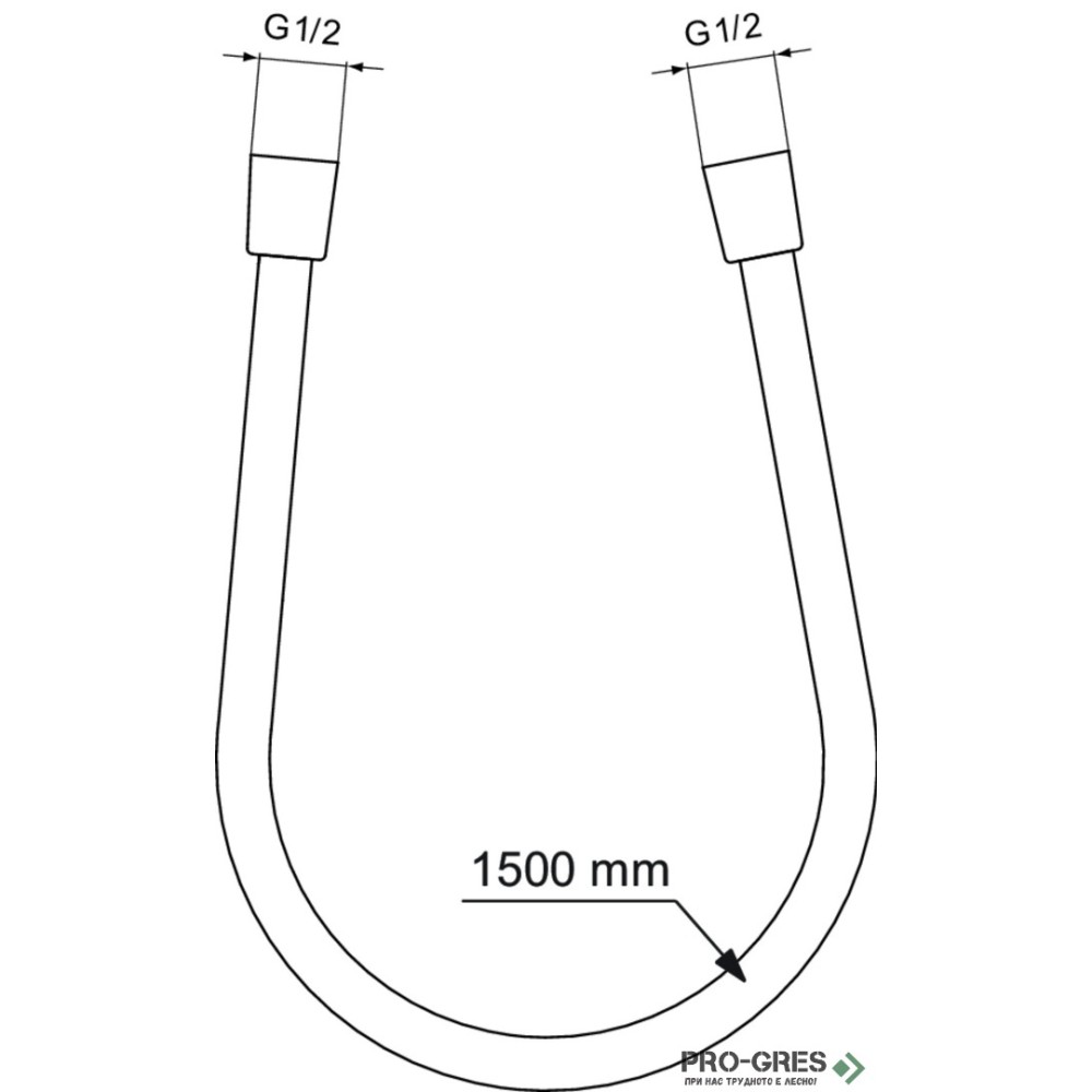 Шлаух за ръчен душ 1500 mm Ideal Standart Idealflex BE150AA