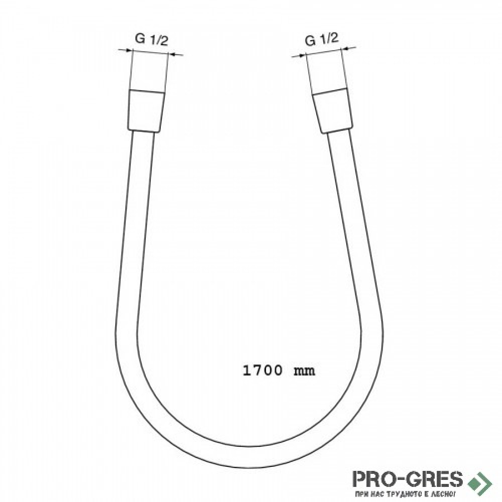 Шлаух за ръчен душ 1750 mm Ideal Standart Idealflex BE175AA