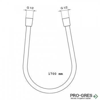 Шлаух за ръчен душ,силиконов 1750 mm Ideal Standart Idealflex BE175AA
