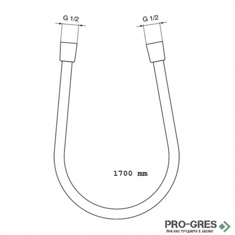 Шлаух за ръчен душ 1750 mm Ideal Standart Idealflex BE175AA