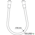 Шлаух за ръчен душ 1750 mm Idealflex, Ideal Standart, BE175XG