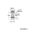 Клик-клак сифон за мивка Ideal Standart E1482XG
