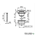 Сифон за мивка без преливник Ideal Standard Cerafine O Nuovo  E3554XG
