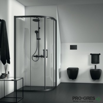 Душ кабина овална 80x80cm Connect 2,черен мат Ideal Standart, K9250V3