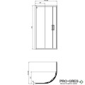 Душ кабина овална 90x90cm Connect 2,черен мат Ideal Standart, K9251V3