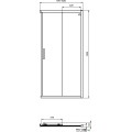 Душ кабина,черен мат, 80-100 см, Ideal Standard CONNECT 2, K9262V3/ K9261V3/ K9259V3