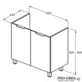 Шкаф за мивка с две врати 80cm Ideal Standart Eurovit+ R0262TI