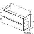 Шкаф за мивка 100 cm Ideal Standart Eurovit+ R0265TI