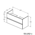 Шкаф с мивка Eurovit+ 100 cm Ideal Standard R0265WG,E027401