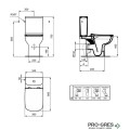 Моноблок i.life A Rimless+,комбинирано оттичане,плавен капак,бял Ideal Standard R045801