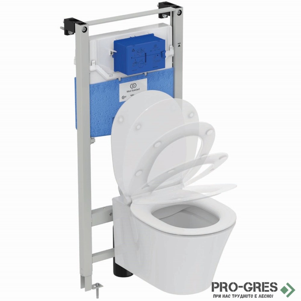 Структура Ideal Standard ProSys120P конзолна тоалетна чиния Connect Air 54см RimLS+