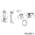 Комплект структура за вграждане с конзолна тоалетна чиния Seva Fresh Ideal Standard R052801 хром бутон