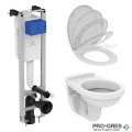 Комплект структура за вграждане с конзолна тоалетна чиния Seva Fresh Ideal Standard R052801 хром бутон
