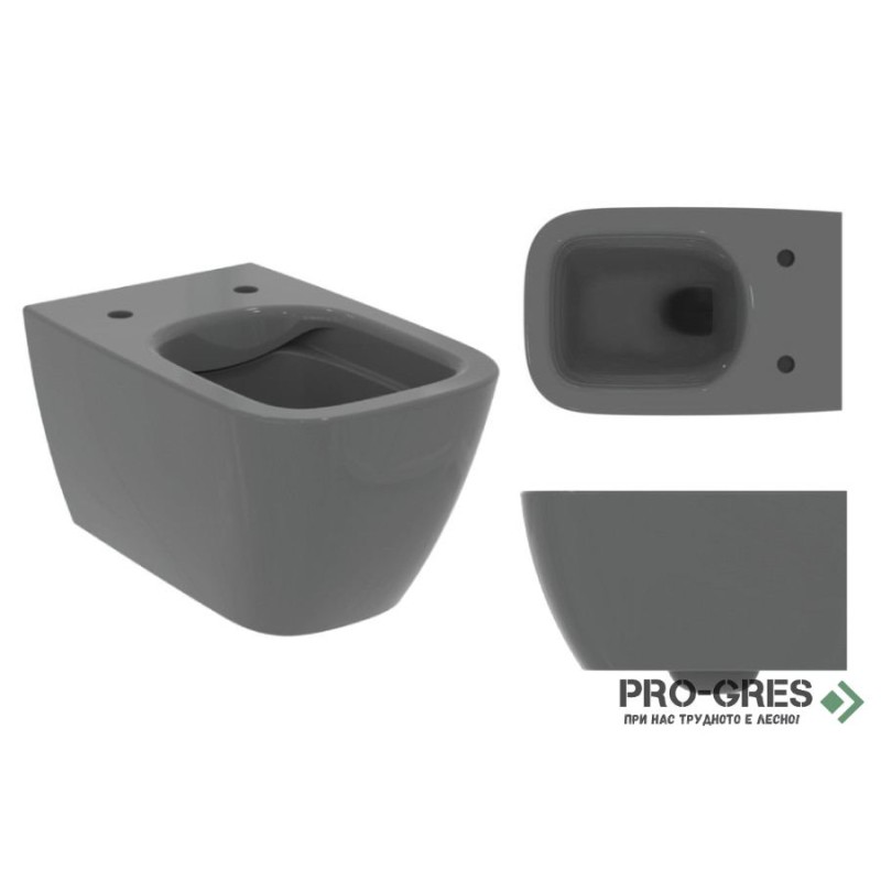 Комплект структура с тоалетна сив гланц I.Life B RimLS+ R059658 Ideal Standard R027767,T461458,T500358,R0116A6