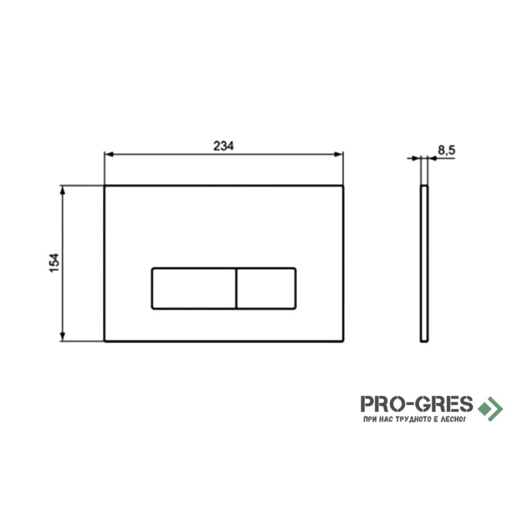 Комплект структура с тоалетна сив гланц I.Life B RimLS+ R059658 Ideal Standard R027767,T461458,T500358,R0116A6