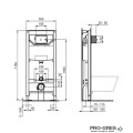Комплект структура за вграждане с тоалетна Tesi Rimless+ вградено биде Ideal Standart R059701 бутон по избор