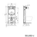 Комплект структура за вграждане с конзолна тоалетна Eurovit Rimless Ideal Standart  R061301 Бутон по избор