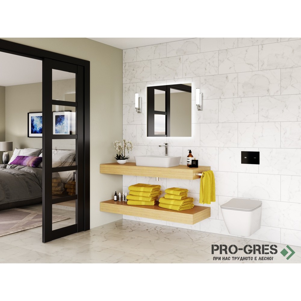Oгледало за баня с амбитно осветление 70x70cm Ideal Standart Mid Ambient T3335BH