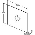 Oгледало за баня с амбиентно осветление 80x70cm  Ideal Standart Mid Ambient T3336BH