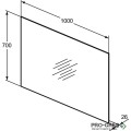 Oгледало за баня с амбиетно осветление 100x70cm Ideal Standart Mid Ambient T3337BH